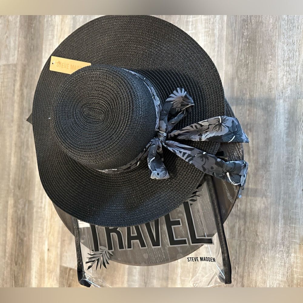 STEVE MADDEN beach FLOPPY HAT and TRAVEL BAG SET NWT